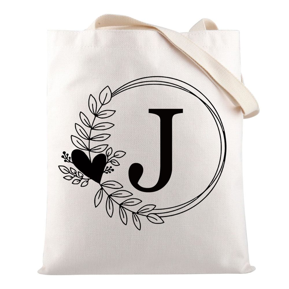 Alphabet Shoing Bag A/C/J/K/M/S/T/N/B/L/R Letter Initial Tote Bag Tote J o_o